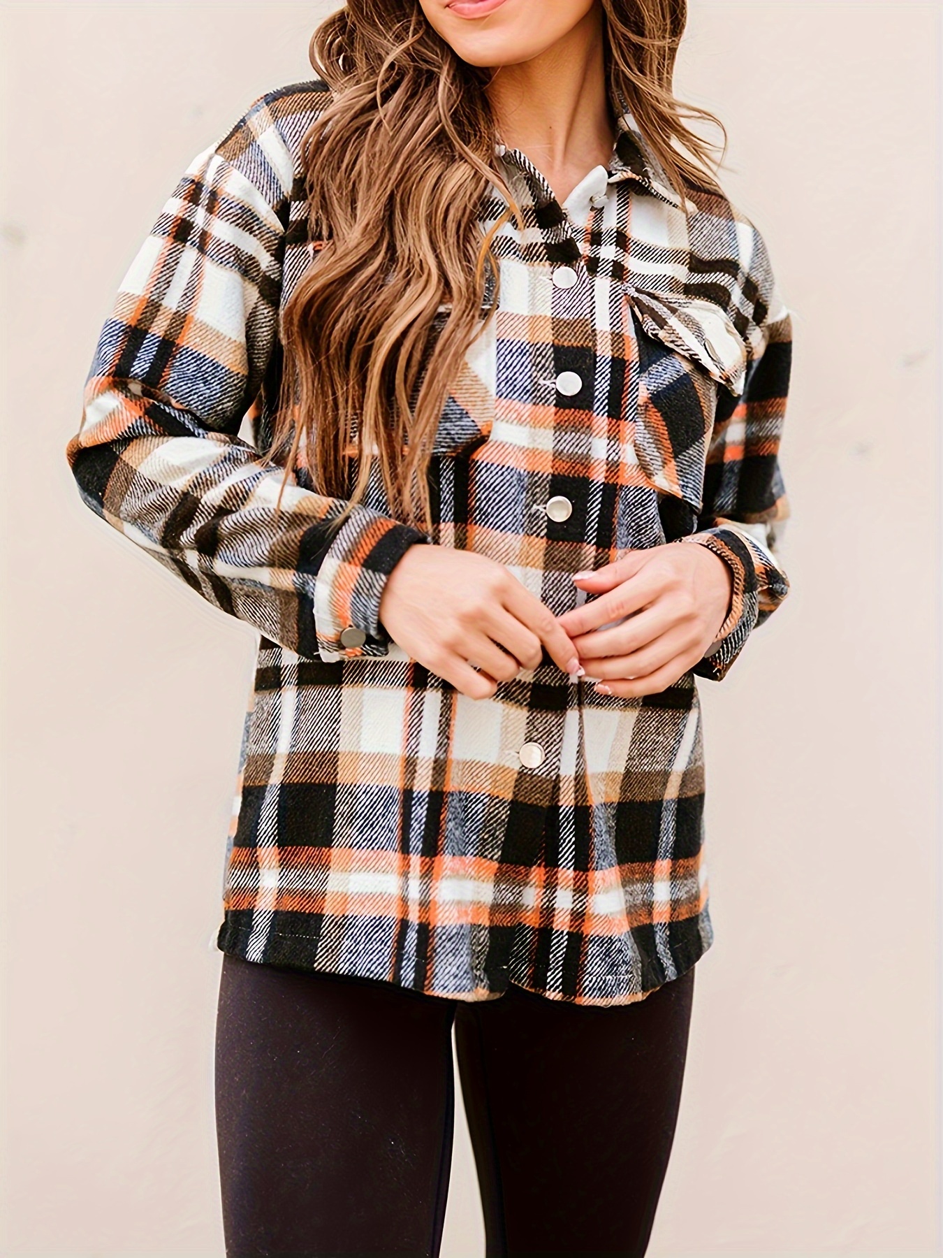 women corduroy shirts casual long sleeve button down blouses top details 4