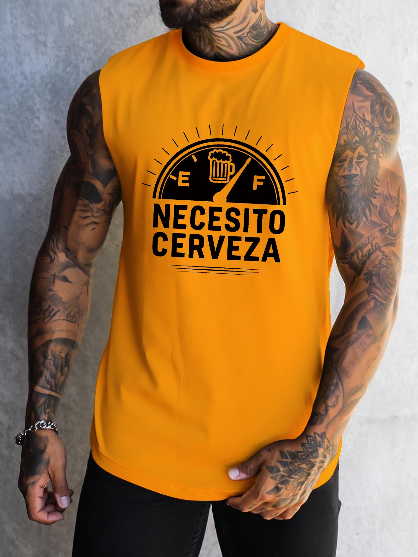 necesito cerveza print mens summer quick dry moisture wicking breathable tank tops athletic gym bodybuilding sports sleeveless shirts for workout running training mens clothes details 0