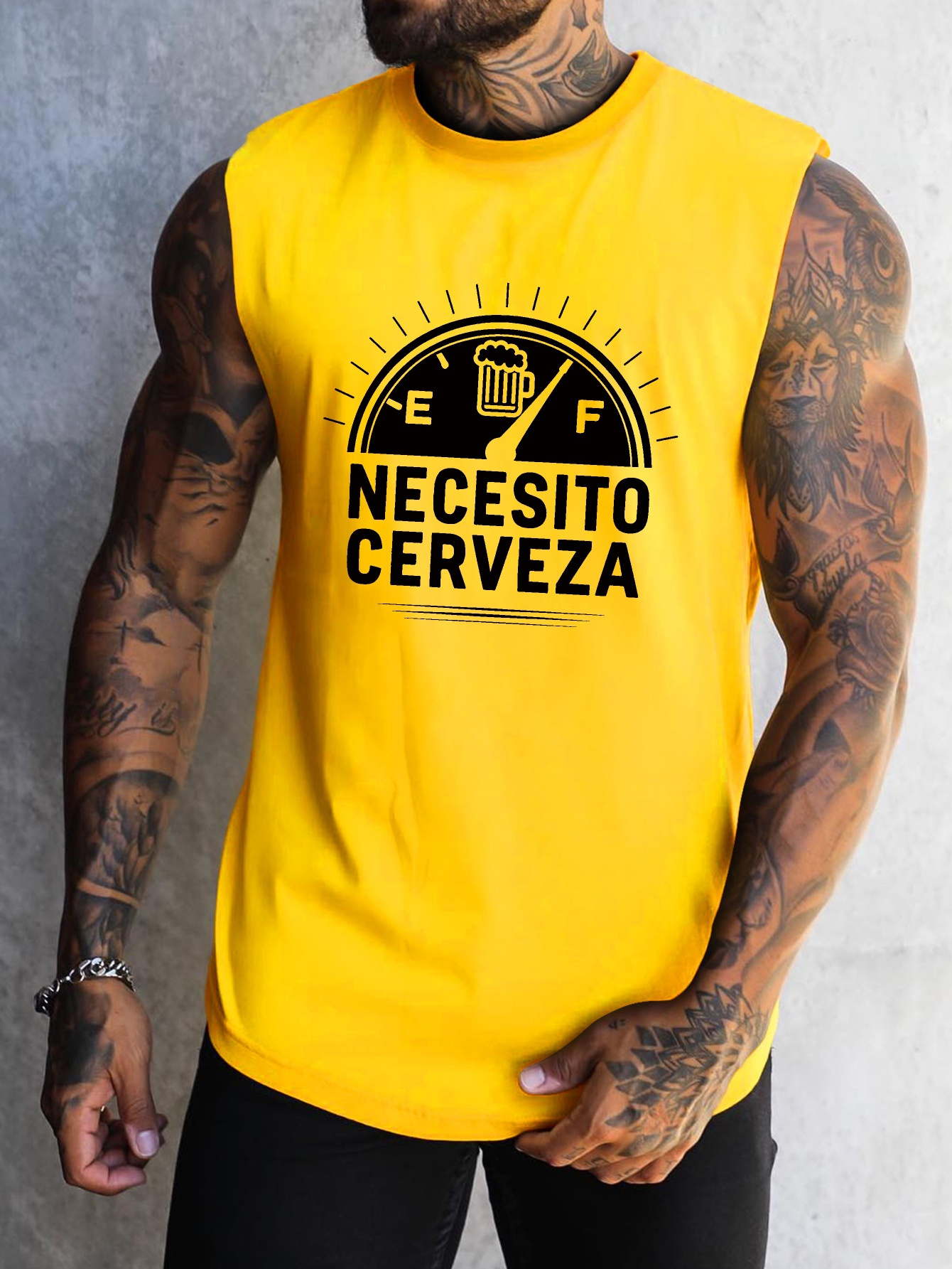 necesito cerveza print mens summer quick dry moisture wicking breathable tank tops athletic gym bodybuilding sports sleeveless shirts for workout running training mens clothes details 6