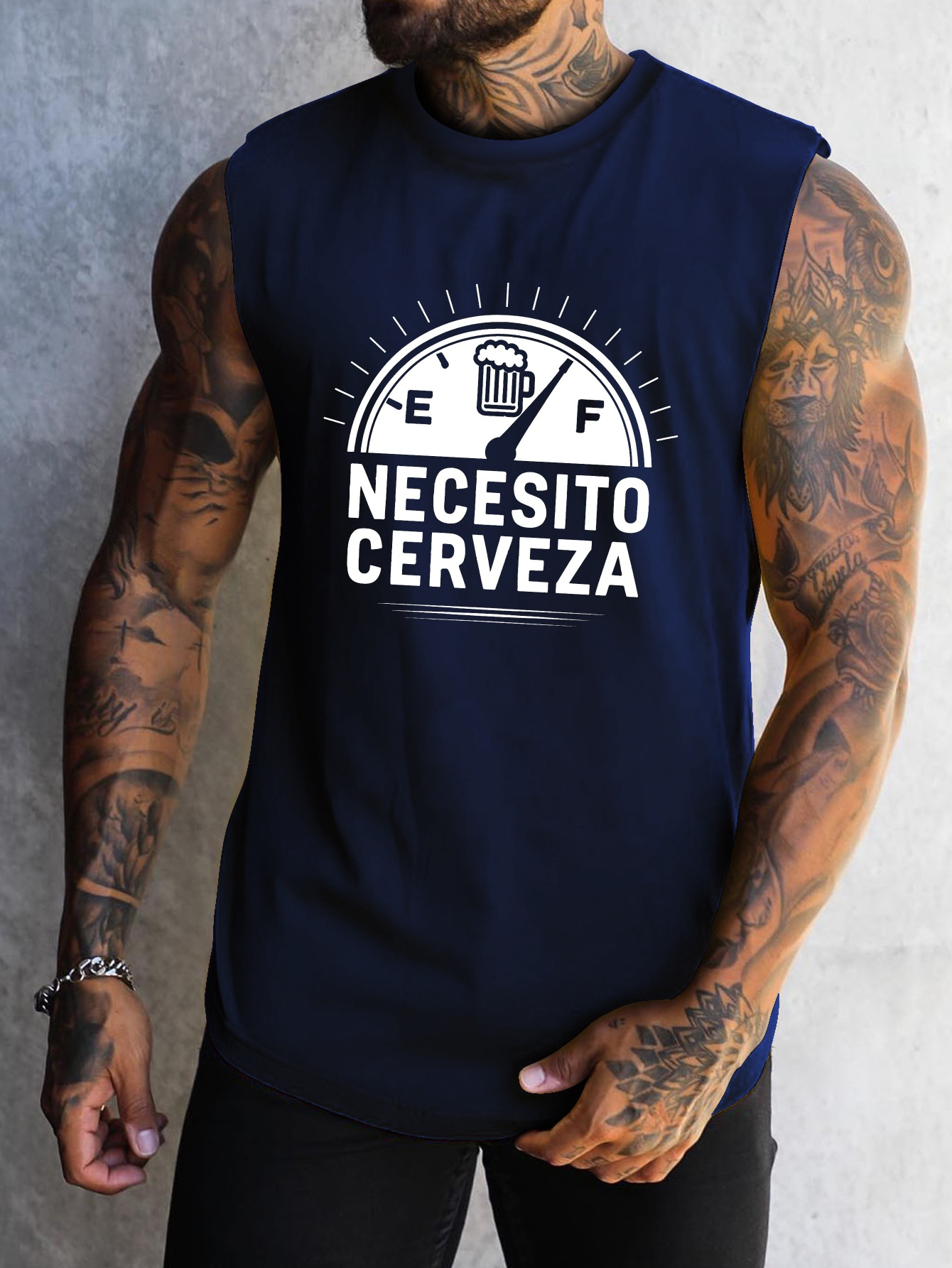 necesito cerveza print mens summer quick dry moisture wicking breathable tank tops athletic gym bodybuilding sports sleeveless shirts for workout running training mens clothes details 12