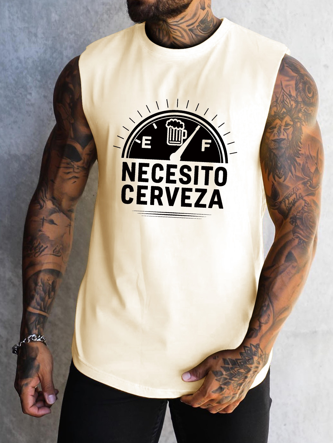 necesito cerveza print mens summer quick dry moisture wicking breathable tank tops athletic gym bodybuilding sports sleeveless shirts for workout running training mens clothes details 17