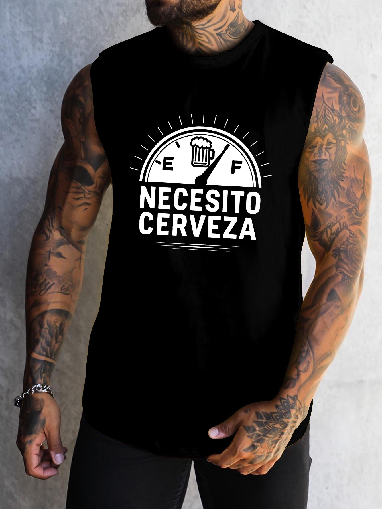 necesito cerveza print mens summer quick dry moisture wicking breathable tank tops athletic gym bodybuilding sports sleeveless shirts for workout running training mens clothes details 22