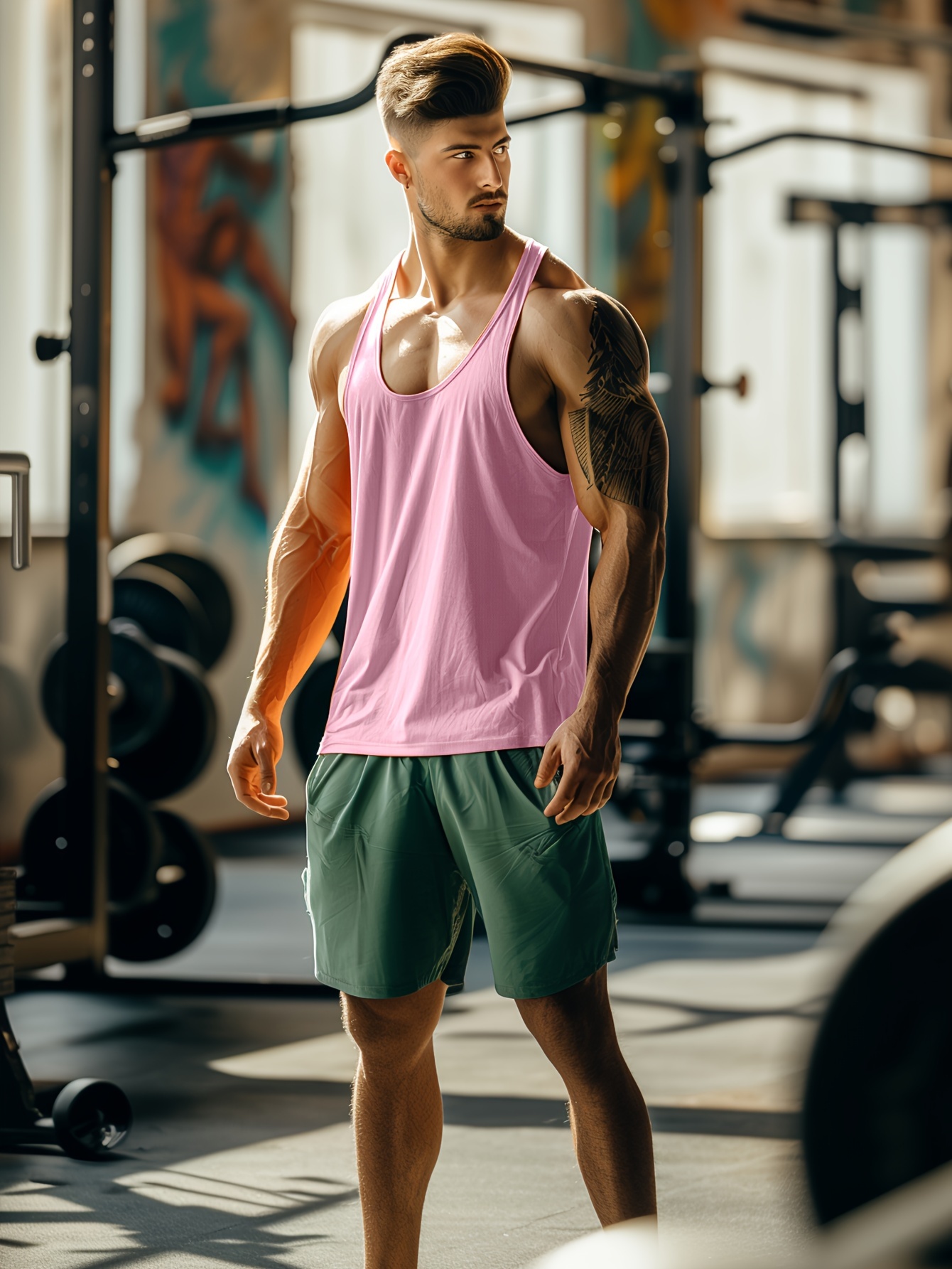 summer mens quick dry moisture wicking breathable tank tops athletic gym bodybuilding sports sleeveless shirts for running training mens clothing details 15