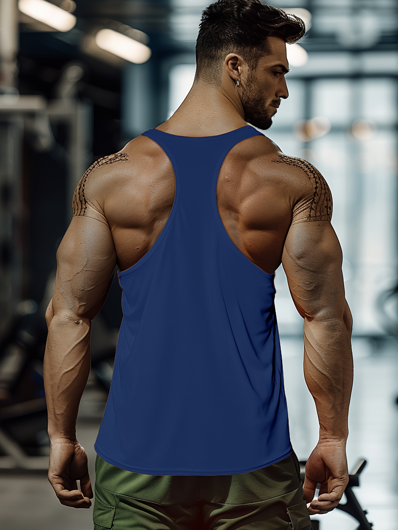 summer mens quick dry moisture wicking breathable tank tops athletic gym bodybuilding sports sleeveless shirts for running training mens clothing details 34