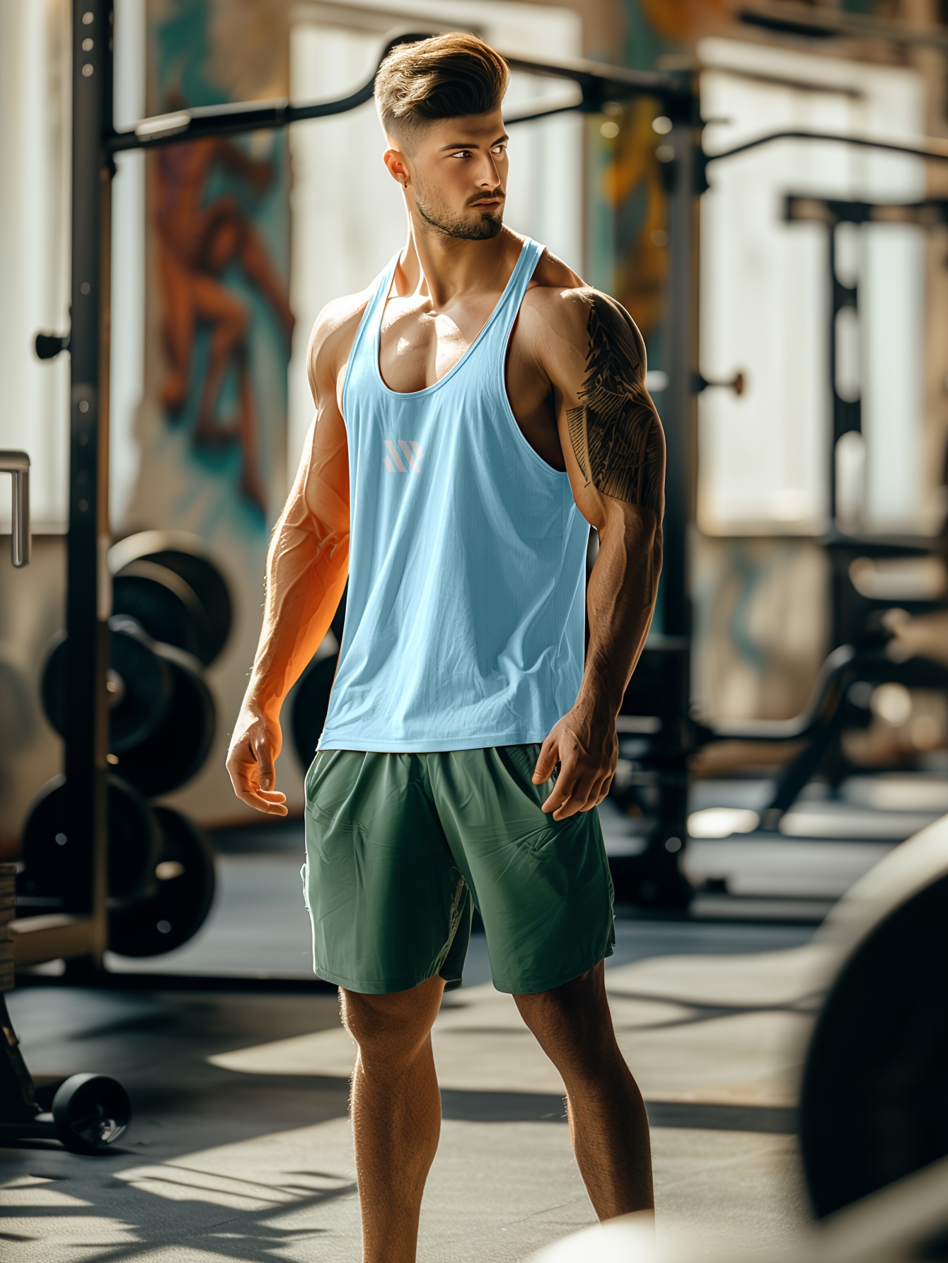 summer mens quick dry moisture wicking breathable tank tops athletic gym bodybuilding sports sleeveless shirts for running training mens clothing details 43